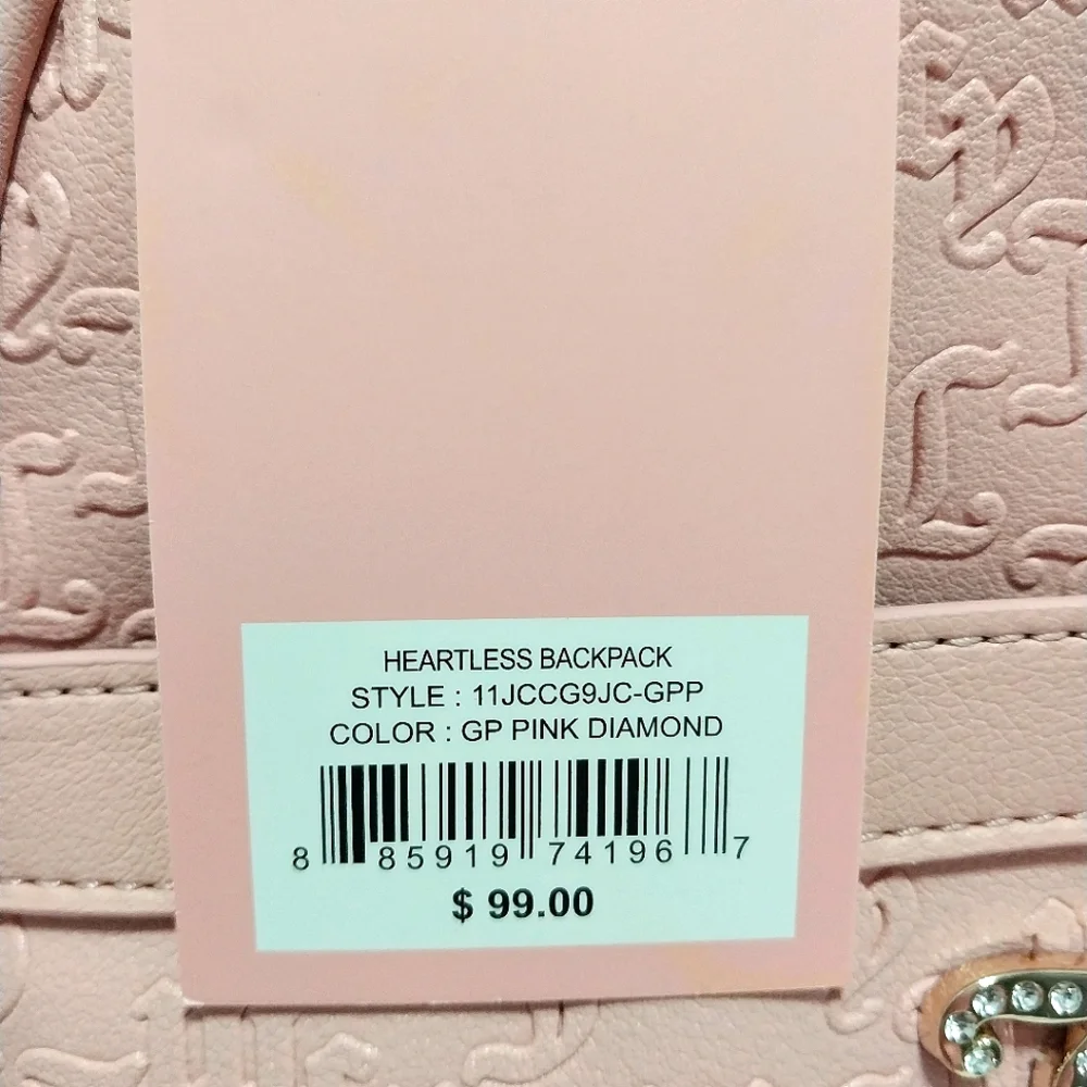 Juicy Couture Heartless Backpack, Pink‎ Diamond, NWT